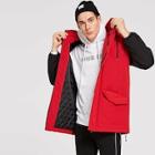 Shein Men Flap Pocket Drawstring Hoodie Coat