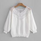 Shein Hollow Out Lace Panel Jumper