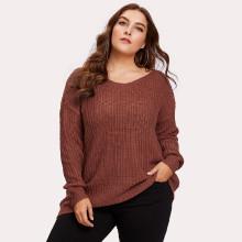Shein Plus Drop Shoulder Oversized Sweater