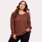 Shein Plus Drop Shoulder Oversized Sweater