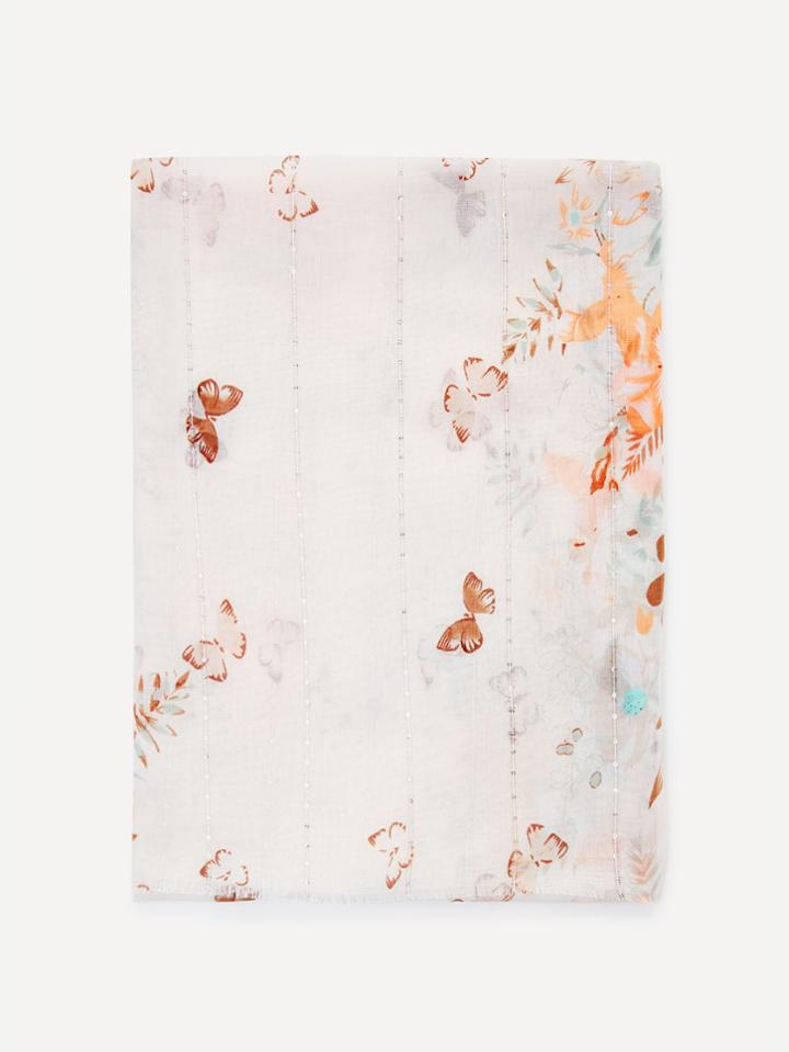 Shein Butterfly Print Light Scarf