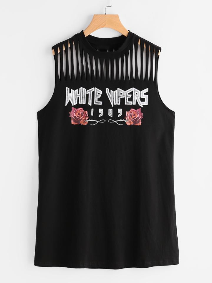 Shein Slashed Yoke Muscle Dress