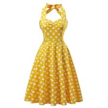 Shein Polka Dot Knot Back Flare Dress