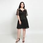 Shein Plus Mesh Contrast Plaid Dress