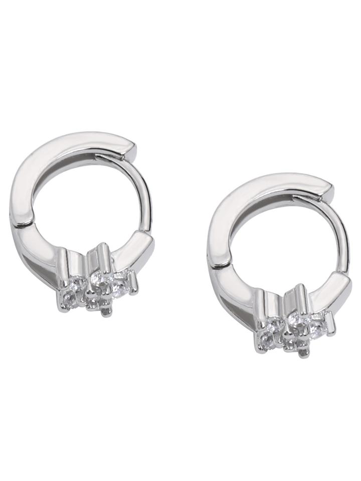 Shein Silver Flower Shaped Earrings