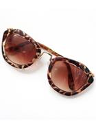 Shein Leopard Rim Brown Sunglasses