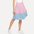 Shein Two Tone Pleated Skirt