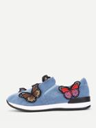 Shein Butterfly Embroidery Slip On Sneakers