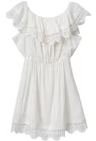 Shein White Off The Shoulder Lace Dress