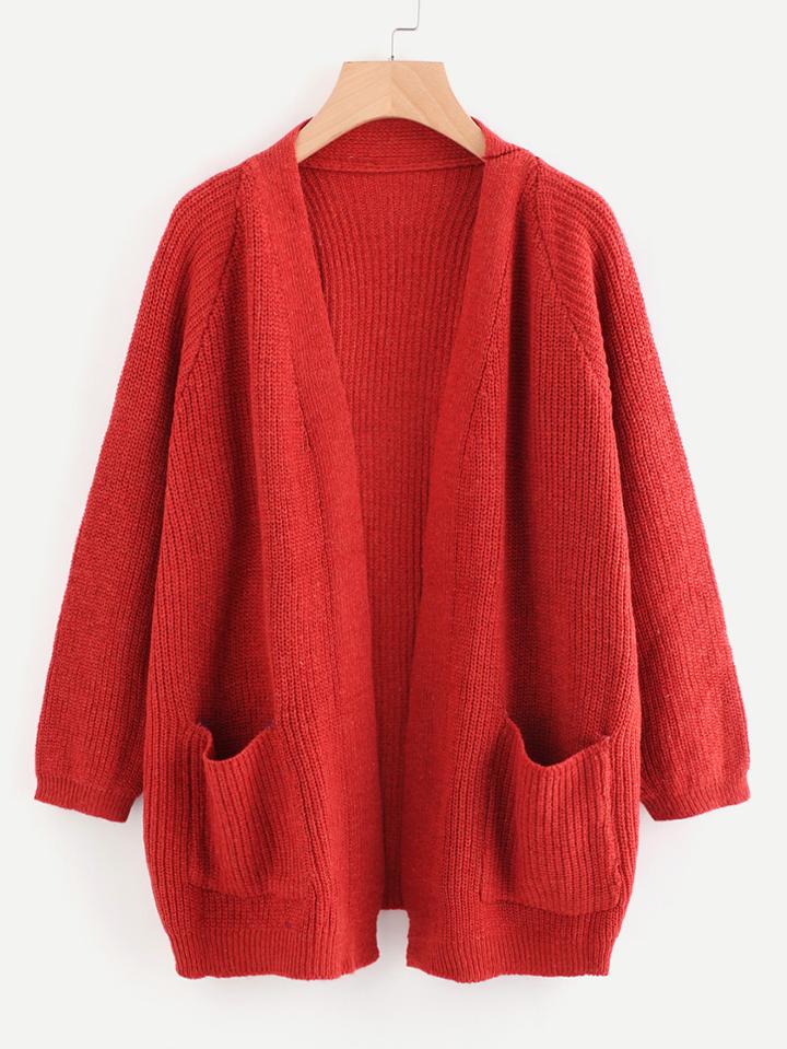 Shein Dual Pocket Raglan Cardigan
