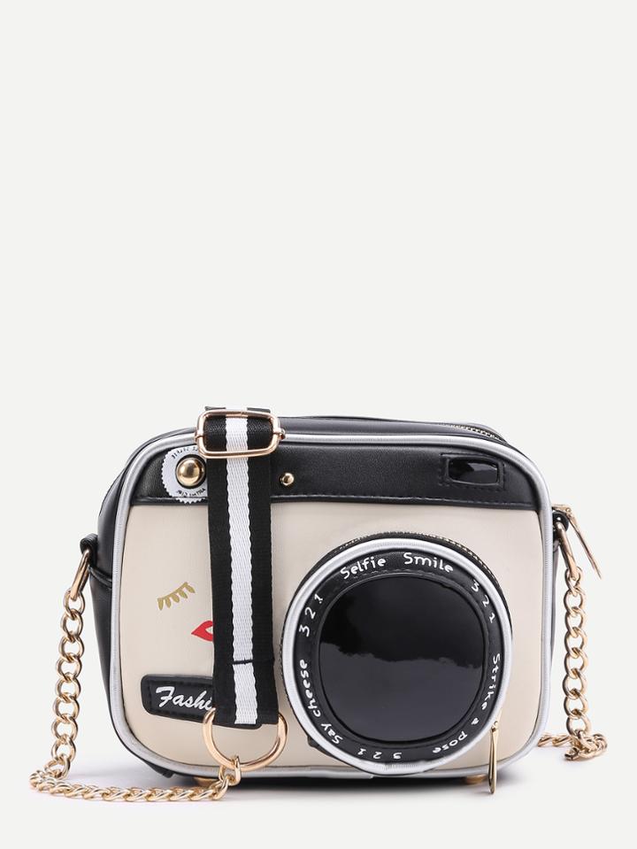 Shein Camera Shaped Crossbody Bag With Buckle