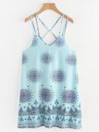 Shein Vintage Print Strappy Dress