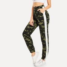 Shein Slant Pocket Camo Print Pants