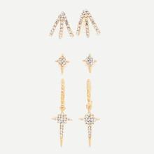 Shein Sun God & Geometric Design Earring Set