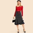 Shein Knot Front Mermaid Hem Dress