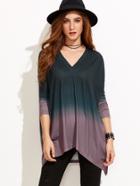 Shein Ombre Dip Hem Top