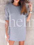 Shein Grey Half Sleeve T-shirt Dress