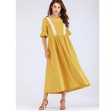 Shein Lace Contrast Ruffle Sleeve Dress