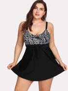 Shein Dot Print Swim Dress