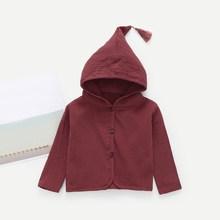 Shein Toddler Girls Tassel Detail Hoodie Coat
