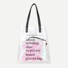 Shein Clear Tote Bag With Inner Clutch