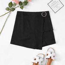 Shein Plus Zip Back Wrap Shorts