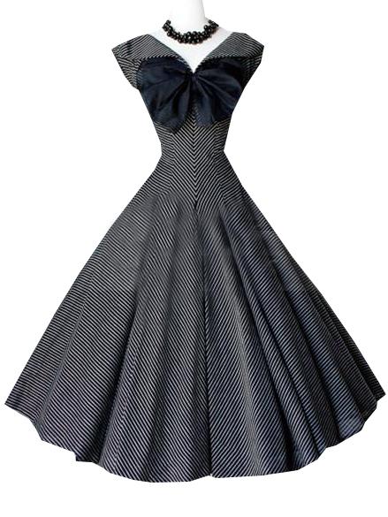 Shein Black White V Neck Bow Embellished Striped Dress