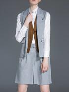 Shein Grey Vest Three-piece Top With Shorts