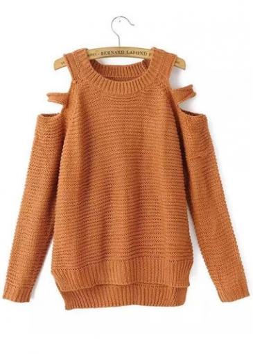 Rosewe Fabulous Hollow Design Long Sleeve Sweaters For Woman