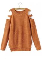 Rosewe Fabulous Hollow Design Long Sleeve Sweaters For Woman