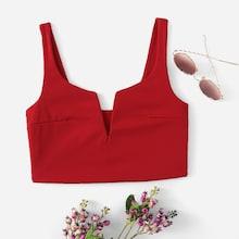 Shein V Neckline Zipper Detail Top