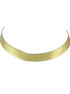 Shein Gold Metallic Color Pu Leather Wide Choker Collar Necklace