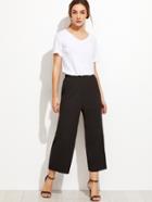 Shein Black Pleated Wide Leg Pants