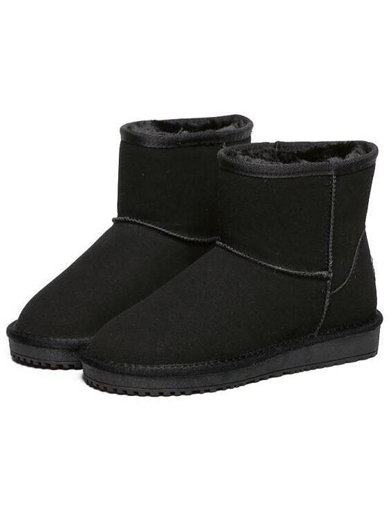 Shein Black Round Toe Thicken Boots