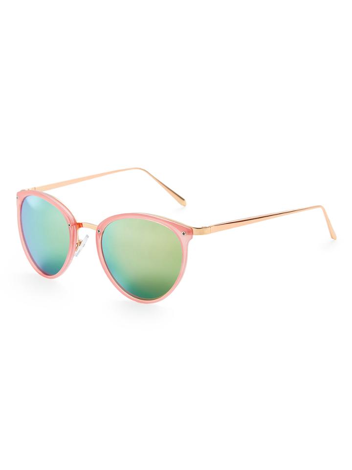 Shein Skinny Frame Flash Lens Sunglasses
