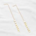 Shein Coin Fringe Delicate Long Drop Earrings