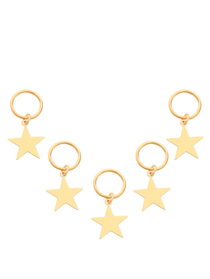 Shein 5pcs Gold Plated Star Hair Accessories