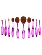 Shein 10pcs Purple Professional Toothbrush Makeup Brush Set