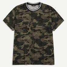 Shein Men Camo Print Tee