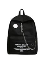 Shein Chain Decor Letter Print Backpacks Bag