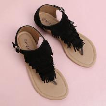 Shein Fringe Tassel Toe Post Sandals
