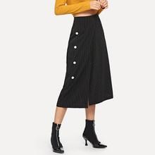 Shein Overlap Striped Skirt