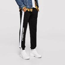 Shein Men Drawstring Waist Lettering Pants