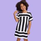 Shein Girls Mixed Stripe Tunic Dress