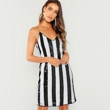 Shein Two Tone Sequin Cami Dress