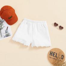 Shein Girls Lace Trim Shorts