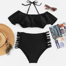 Shein Plus Ladder Cut-out Bikini Set