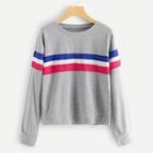 Shein Colorblock Striped Sweatshirt