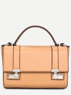Shein Apricot Dual Pushlock Satchel Bag