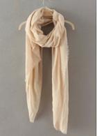 Rosewe Apricot Cotton Blend Tearing Long Scarf